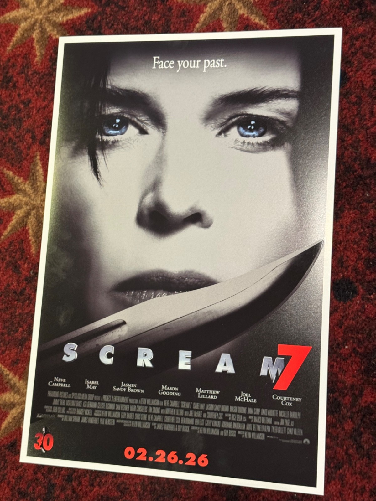 SCREAM 7 ORIGINAL LIMITED EDITION AMC EXCLUSIVE 12 X 18 POSTER! SHIPS NOW FREE!!