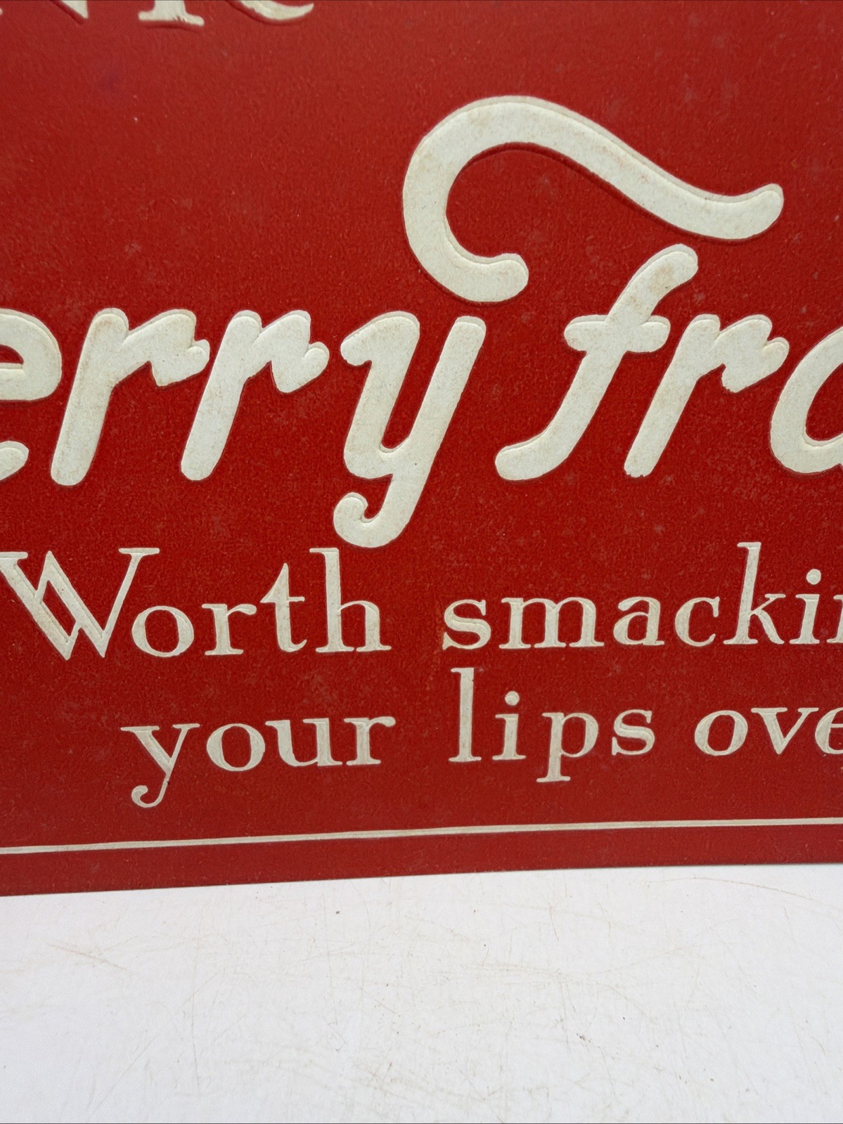 Cherry Frap Soda Advertising Sign