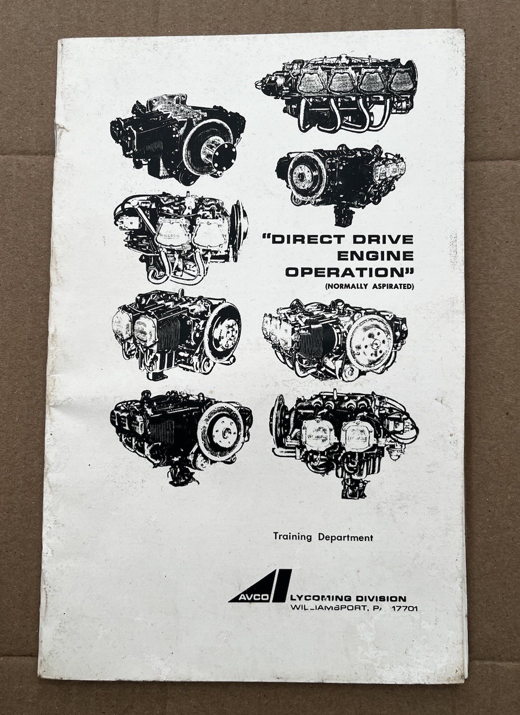 Vintage AVCO LYCOMING "DIRECT DRIVE ENGINE OPERATION" INFORMATION Manual Booklet