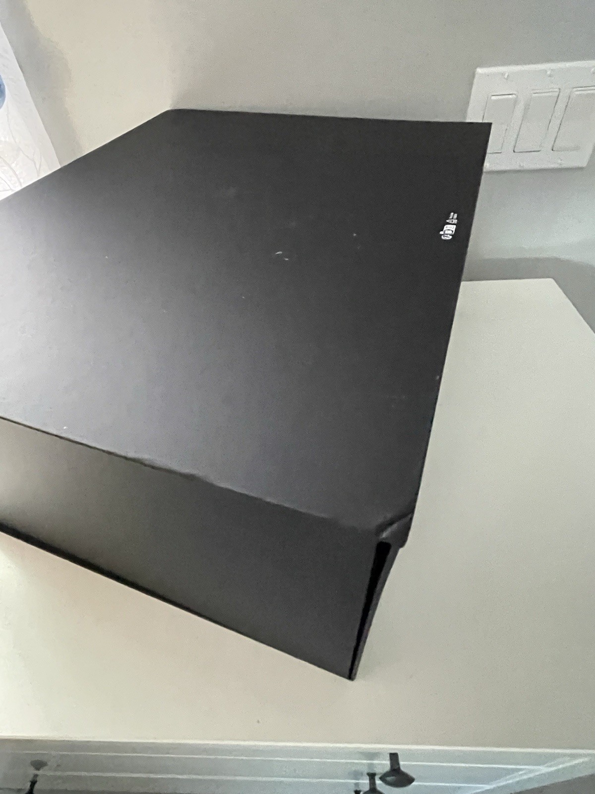 Auth Chanel Black Magnetic Gift Box XL Classic Flap 18” X 14” X 8” Flaws