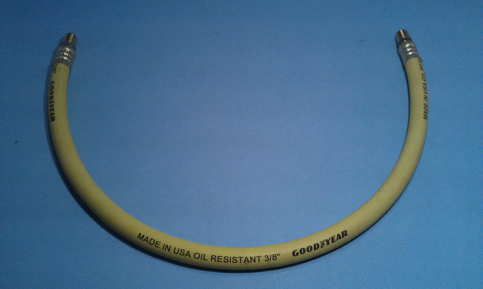 Goodyear USA 2 Foot 3/8 Inch 250 PSI Oil Resistant Rubber Air Hose Pigtail Whip