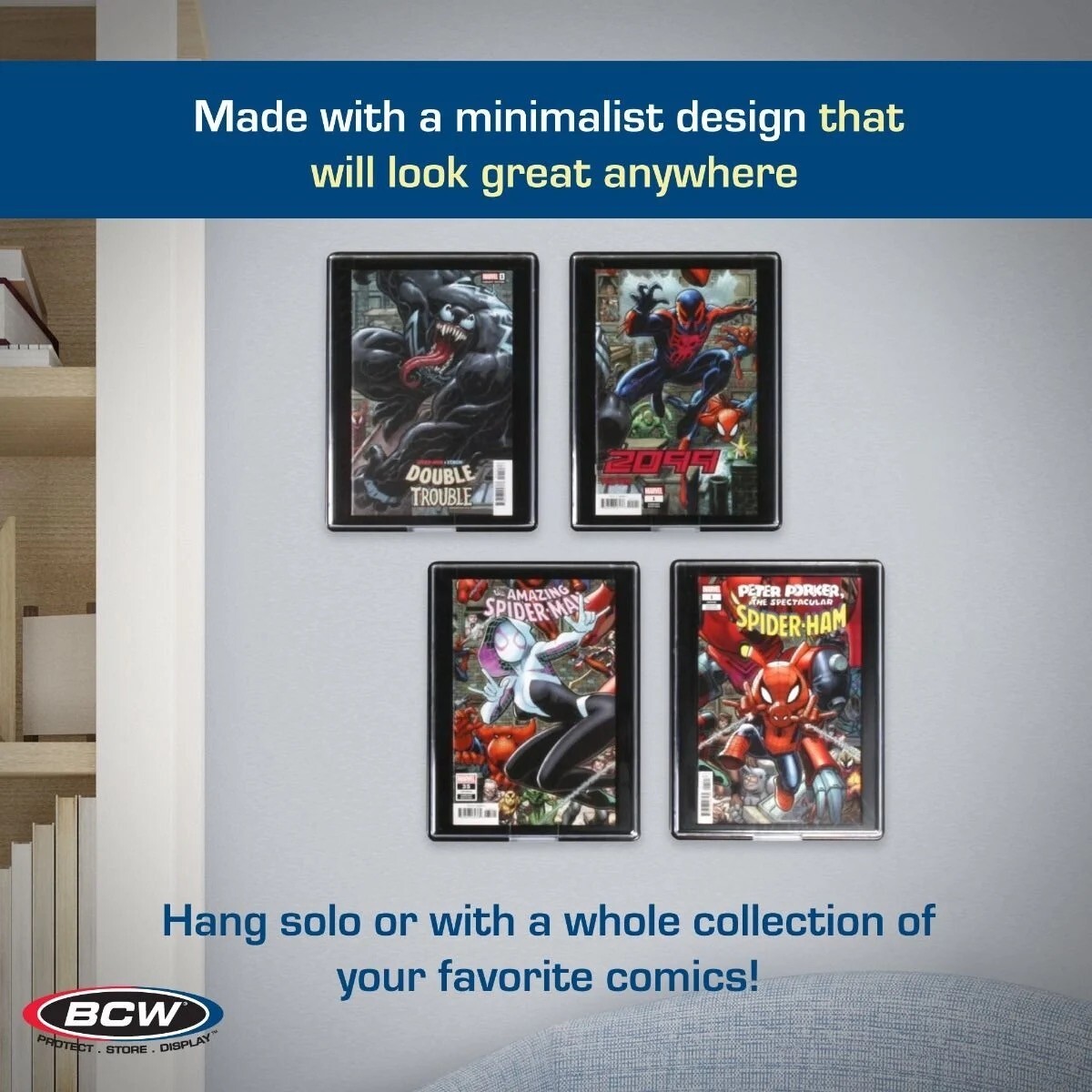 BCW Comic Book Showcase - Framed Display Case - Hangs On Wall - Current Size
