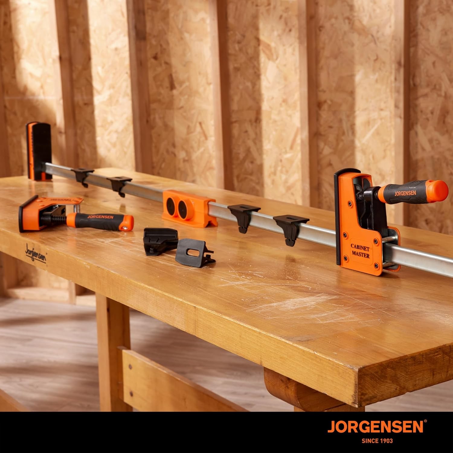 Jorgensen Parallel Clamp Extender Heavy-Duty Aluminum Connector for Woodworking