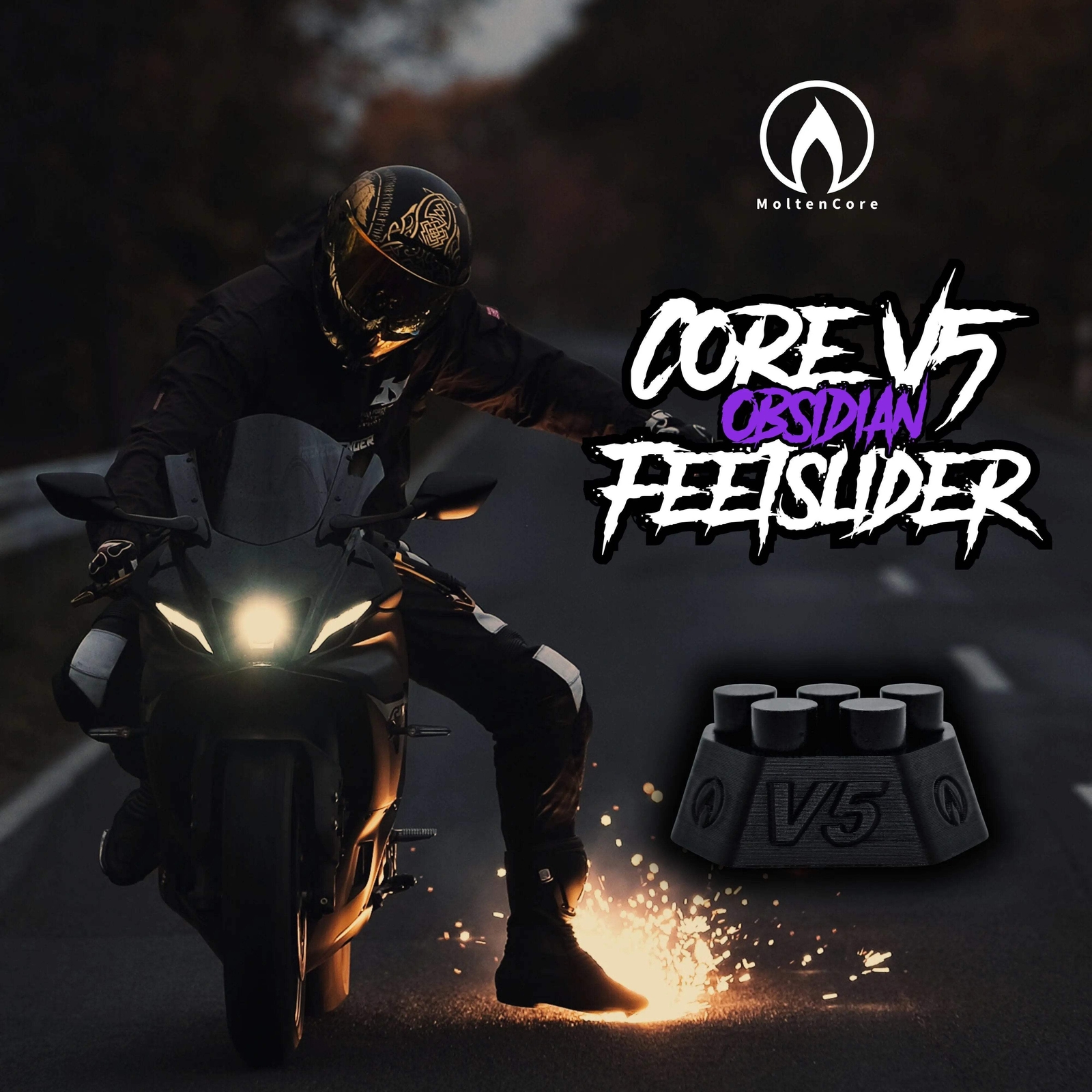 2x MoltenCore - CoreV5 Obsidian Fußschleifer