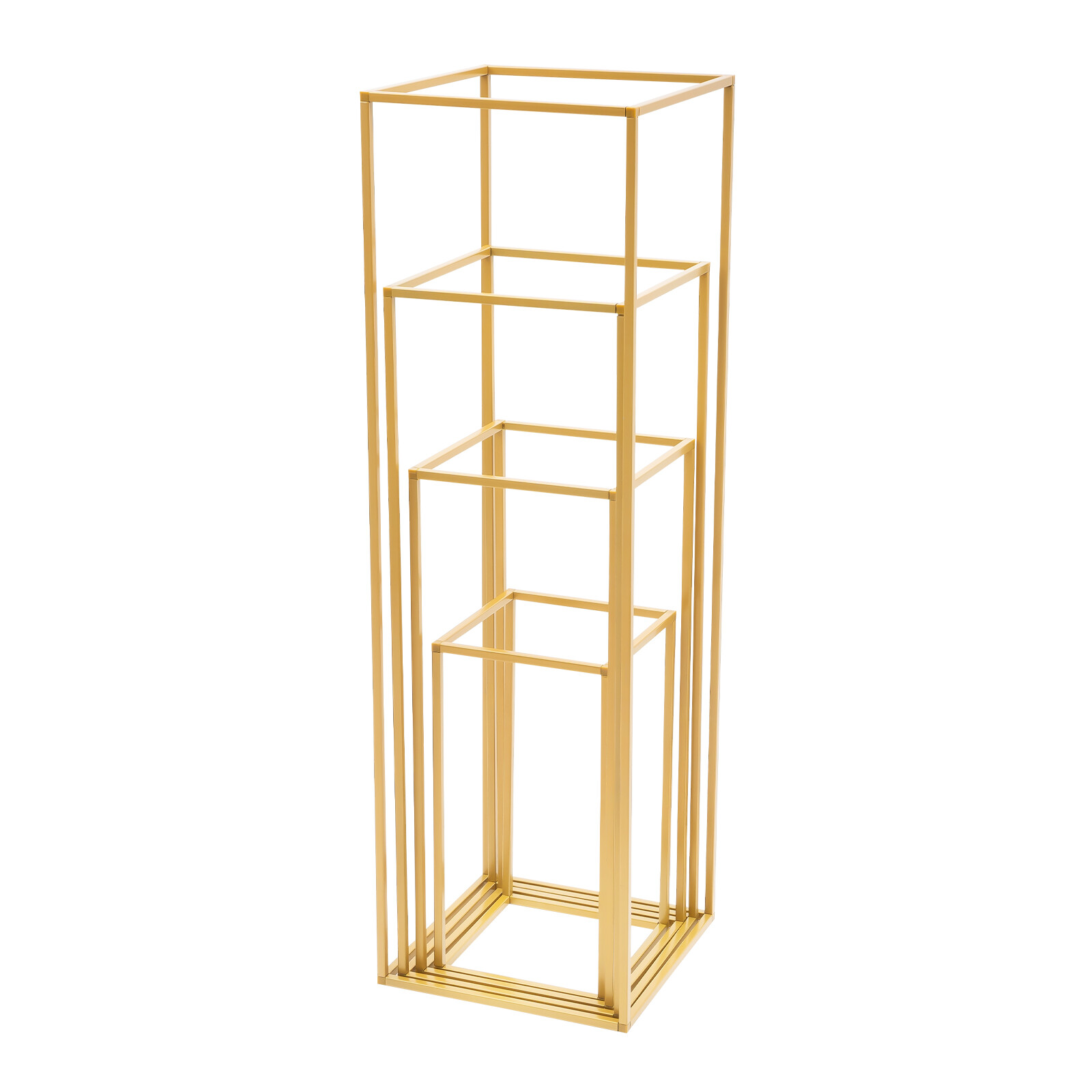 4Pcs Gold Metal Flower Stand Flower Holder Display Shelf For Wedding Party Decor