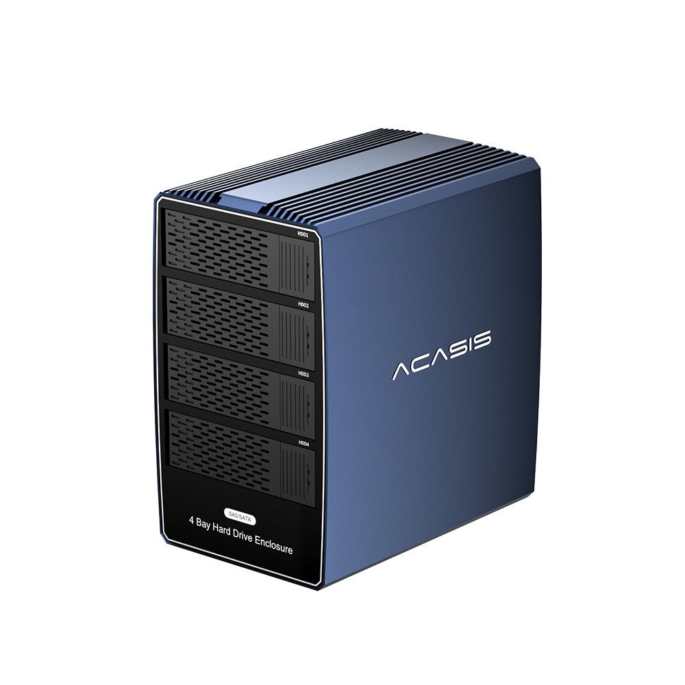 Acasis 4 Bay SAS/SATA to USB 3.0 Hard Drive Enclosure for 2.5/3.5 Inch HDD/SSD