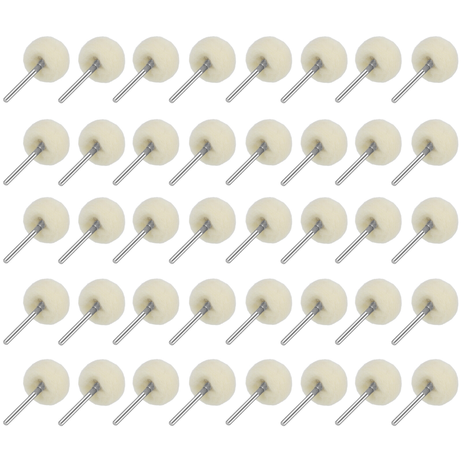 40x Mini Wool Felt Buffing Polishing Wheels 1/8 inch Shank Buffer Polisher Tool