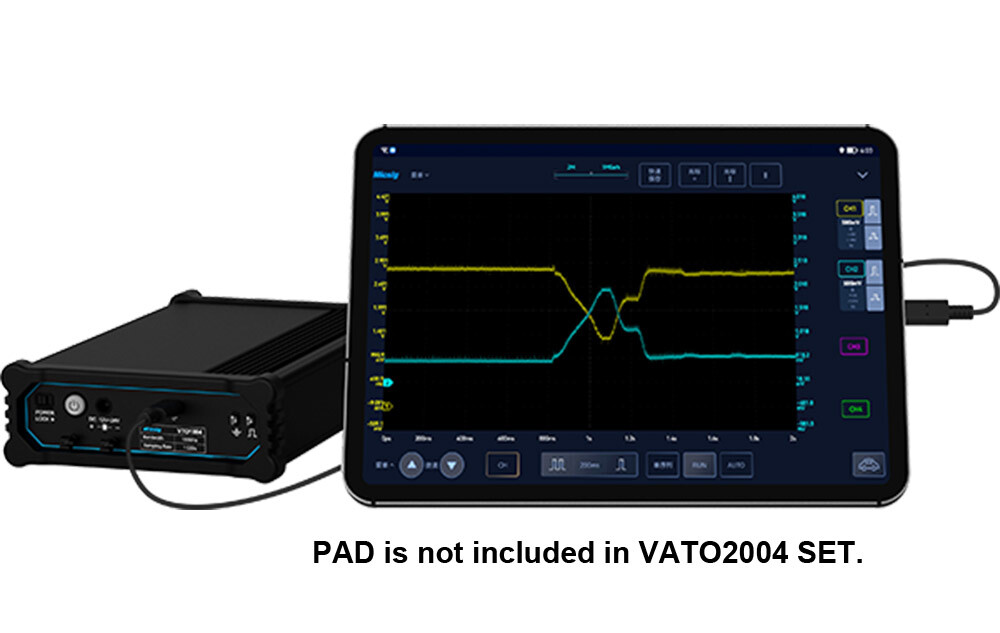Digital USB Automotive Oscilloscope Micsig VATO2004 200MHz Bandwidth 1GSa/S Samp