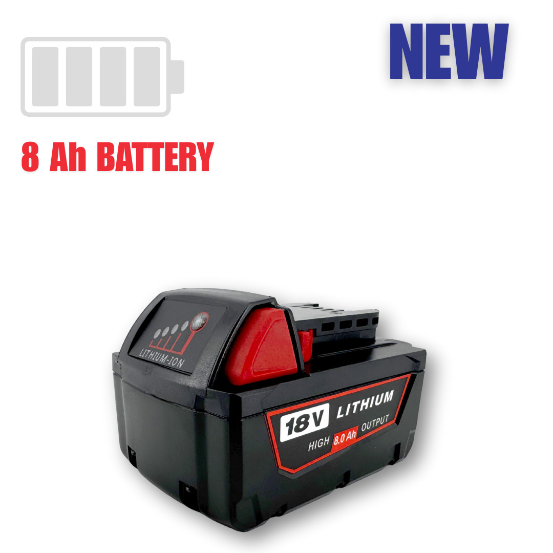 Milwaukee 18V Dual Train Horn Kit | Air Horn + 8Ah Battery | Chrome Set