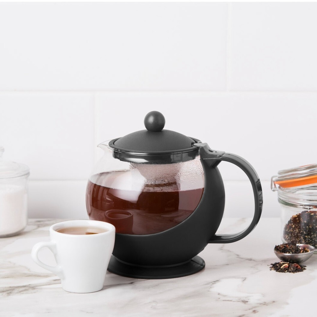 25 oz Tempered Glass Teapot Hot Tea Maker with Stainless Steel Infuser