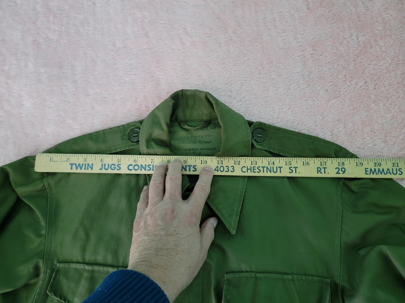 Vintage 1950s US Army Field Jacket Without Liner Size Regular Small
