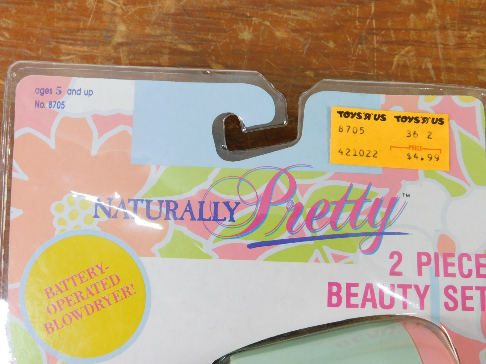 Toys R Us CDI 1990 Naturally Pretty 2 Piece Beauty Set Hair Dryer & Mirror NIP