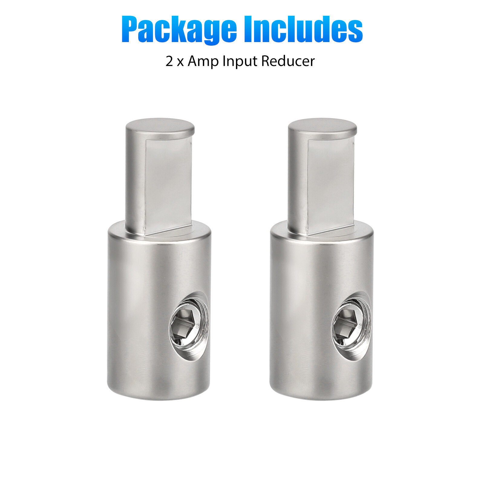 2X Car Audio Power/Ground 1/0 Gauge to 1/0 Gauge Amp Input Reducers Wire Reducer