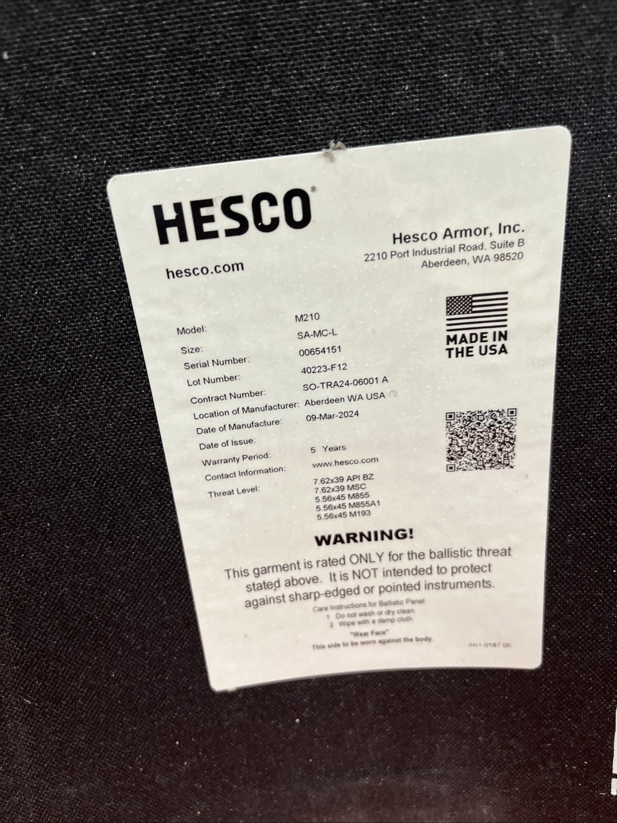 Hesco M210 Threat Plate Set 10x12 Shooters Cut Set 2024