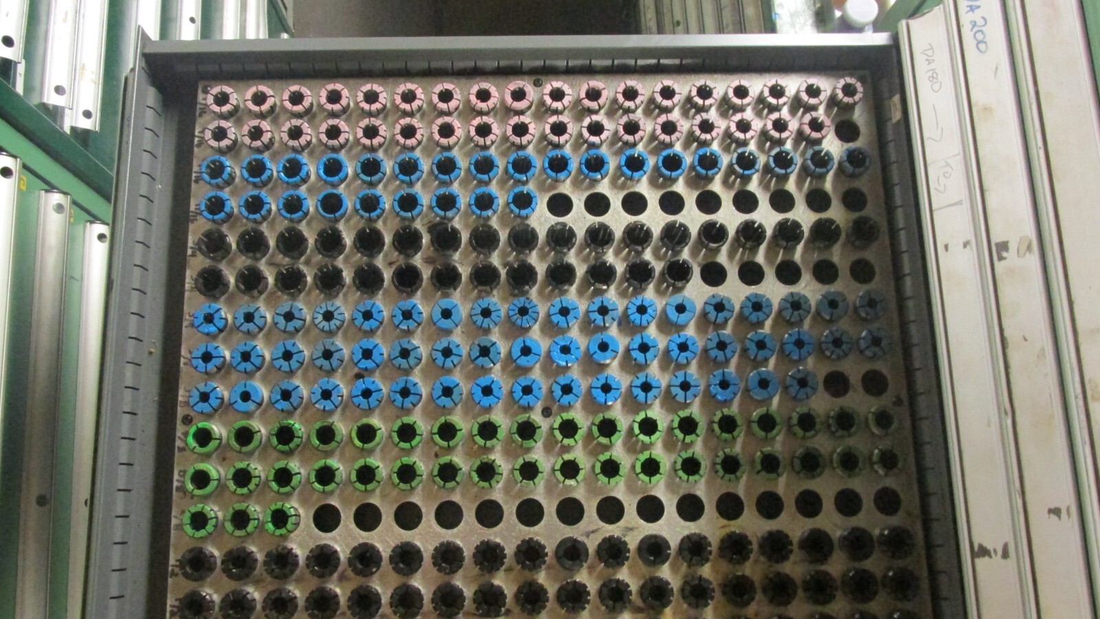 DA180 Collet Select Size from Drop Down List