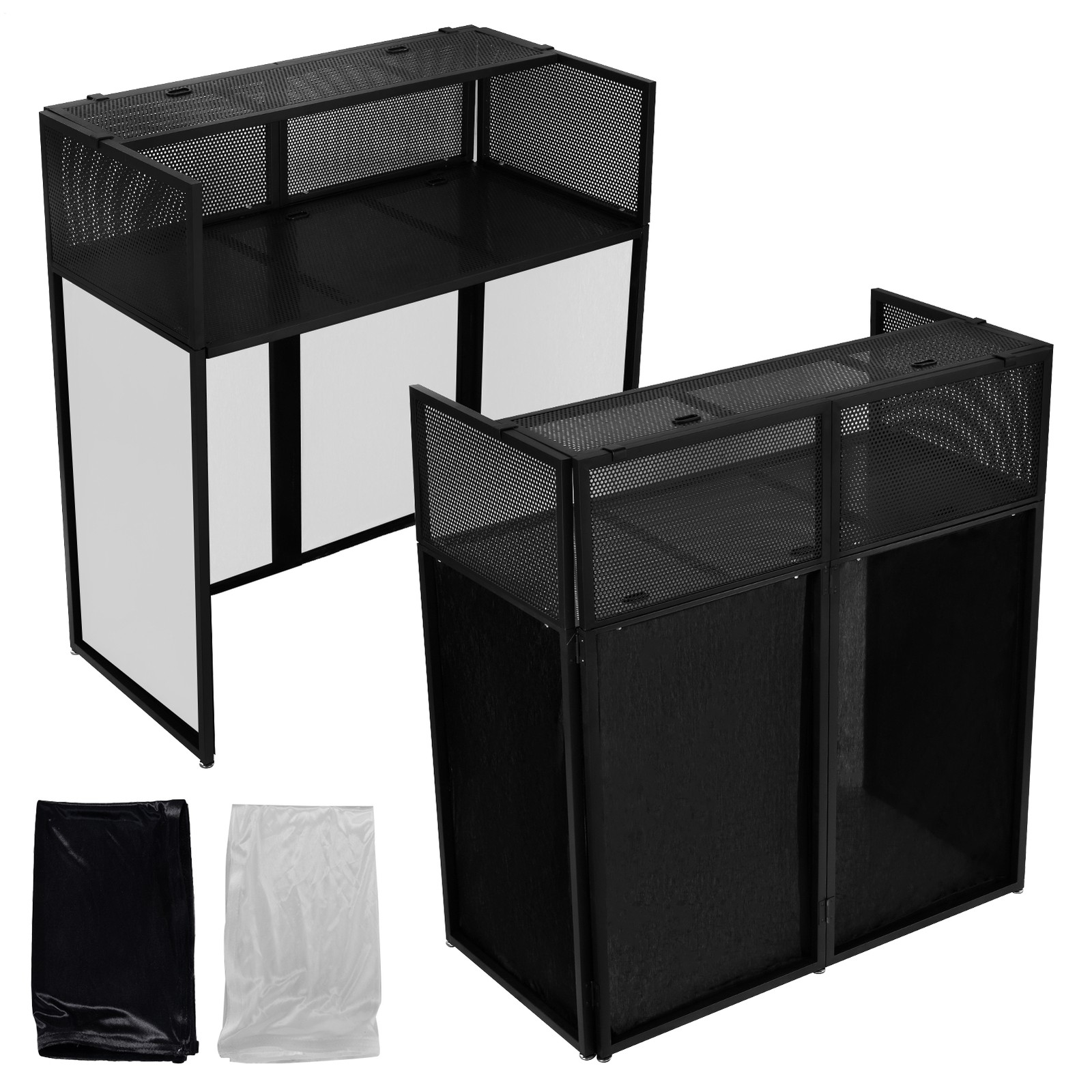 Portable DJ Facade Booth 41"Lx45"Hx20"W DJ Table Stand Booth DJ Table Station