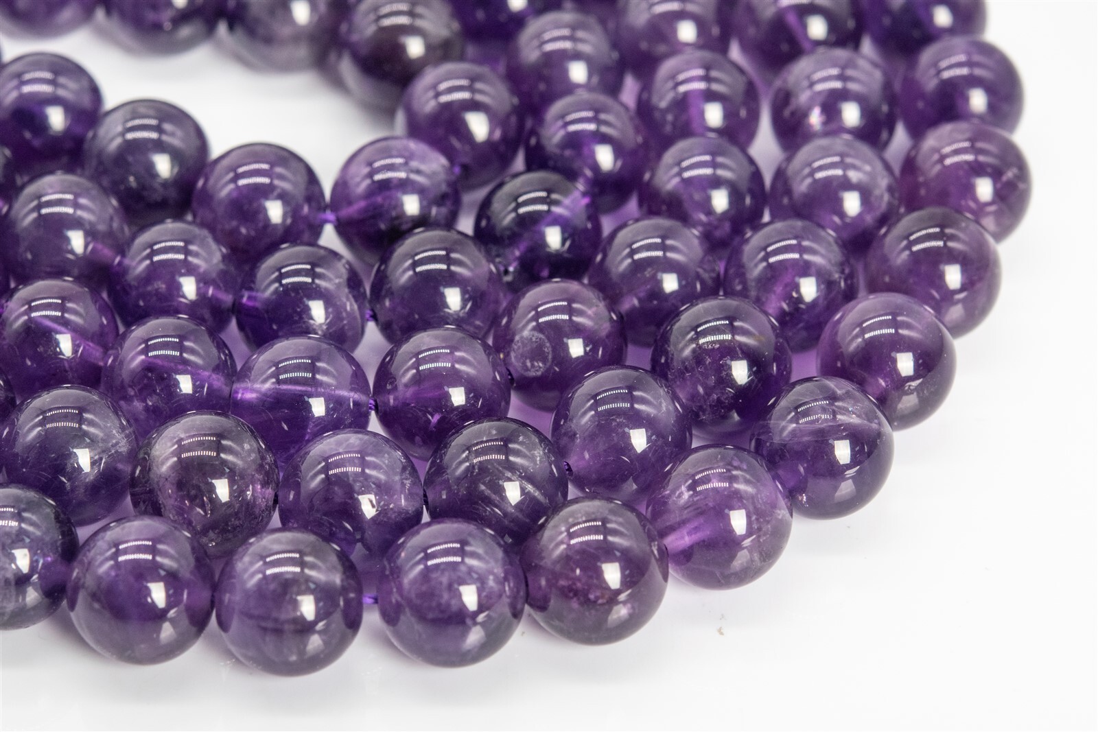 Natural Purple Amethyst Grade AAA Round Gemstone Loose Bead 4/6-7/8/9-10/11-12MM