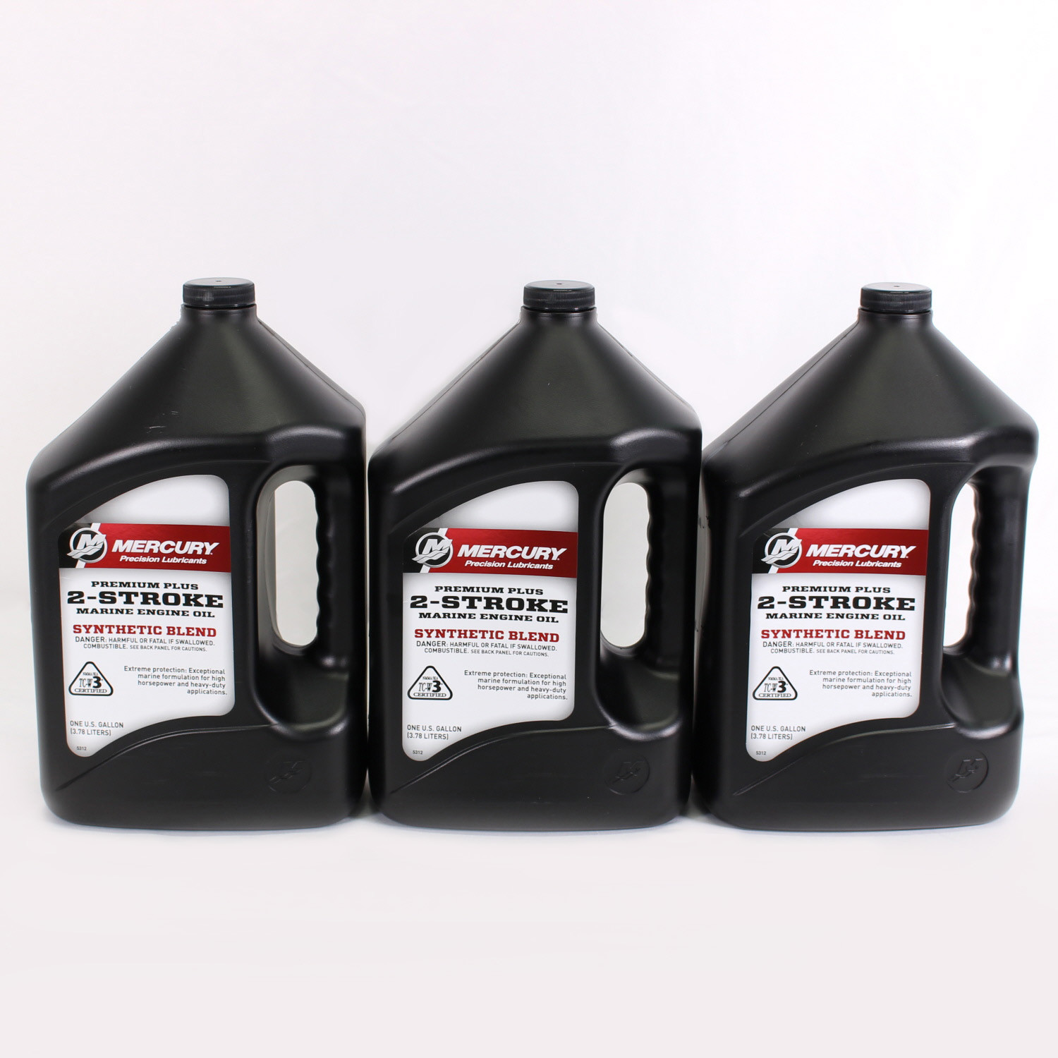 Mercury OEM Premium Plus Outboard Engine Oil Case of 3 Gallons 92-858027K01