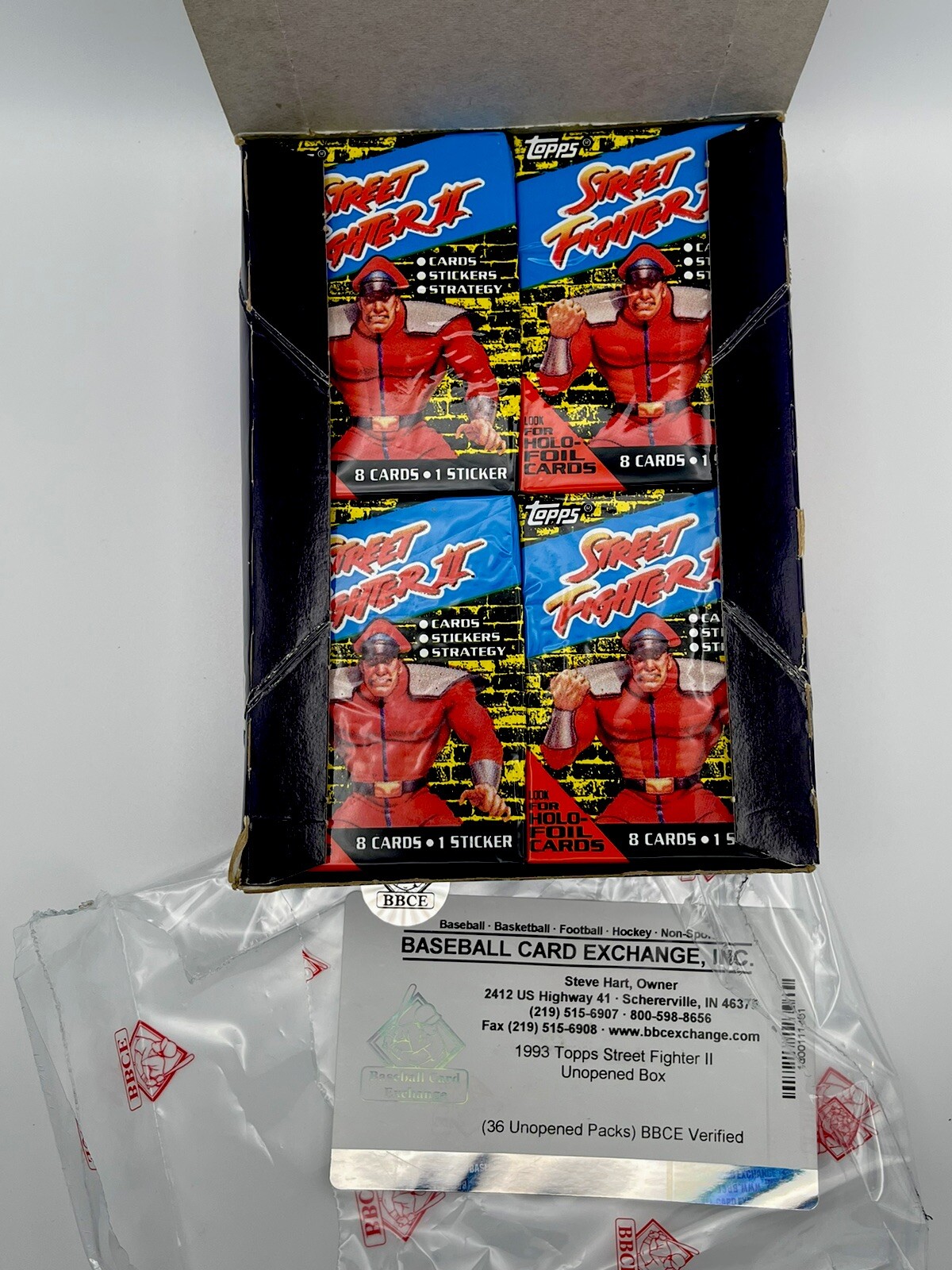 1993 Street Fighter 2 Capcom Topps Trading Card 1 Sealed Pack. Vintage Authentic