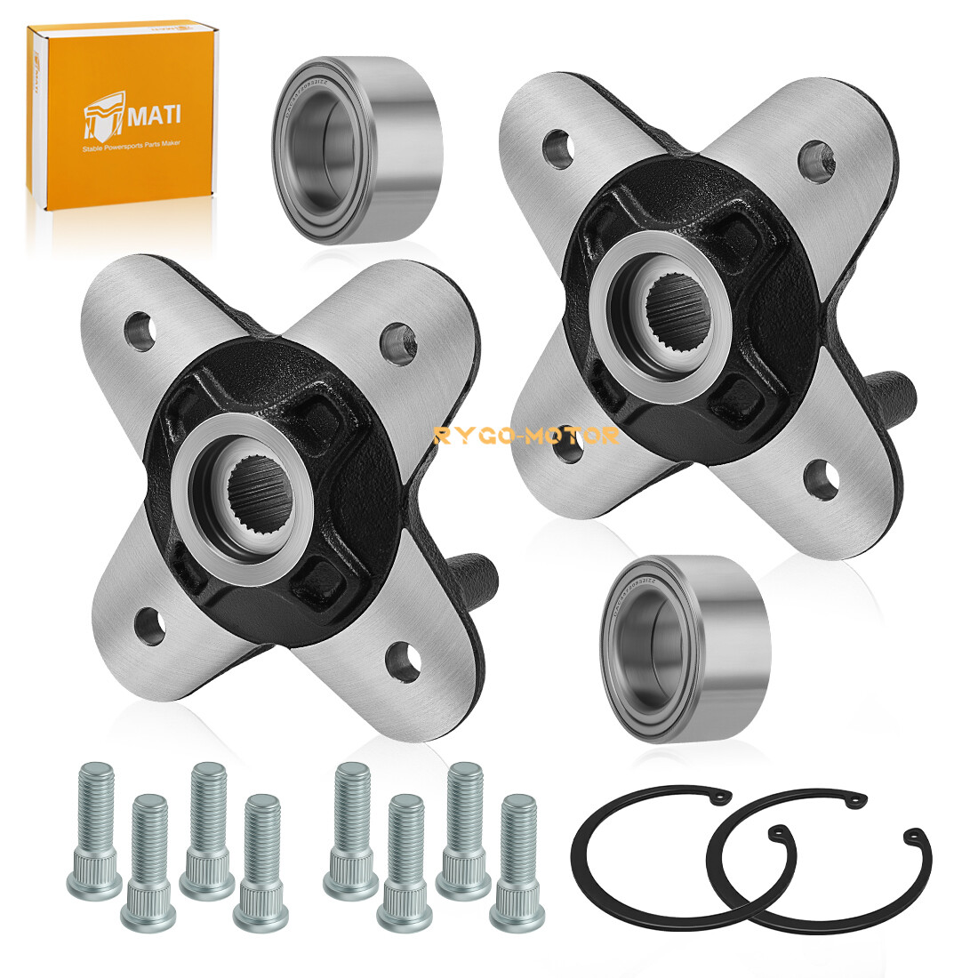 2PCS Front/Rear Wheel Hub & Bearing kit for Polaris Sportsman XP 1000 2020-2025