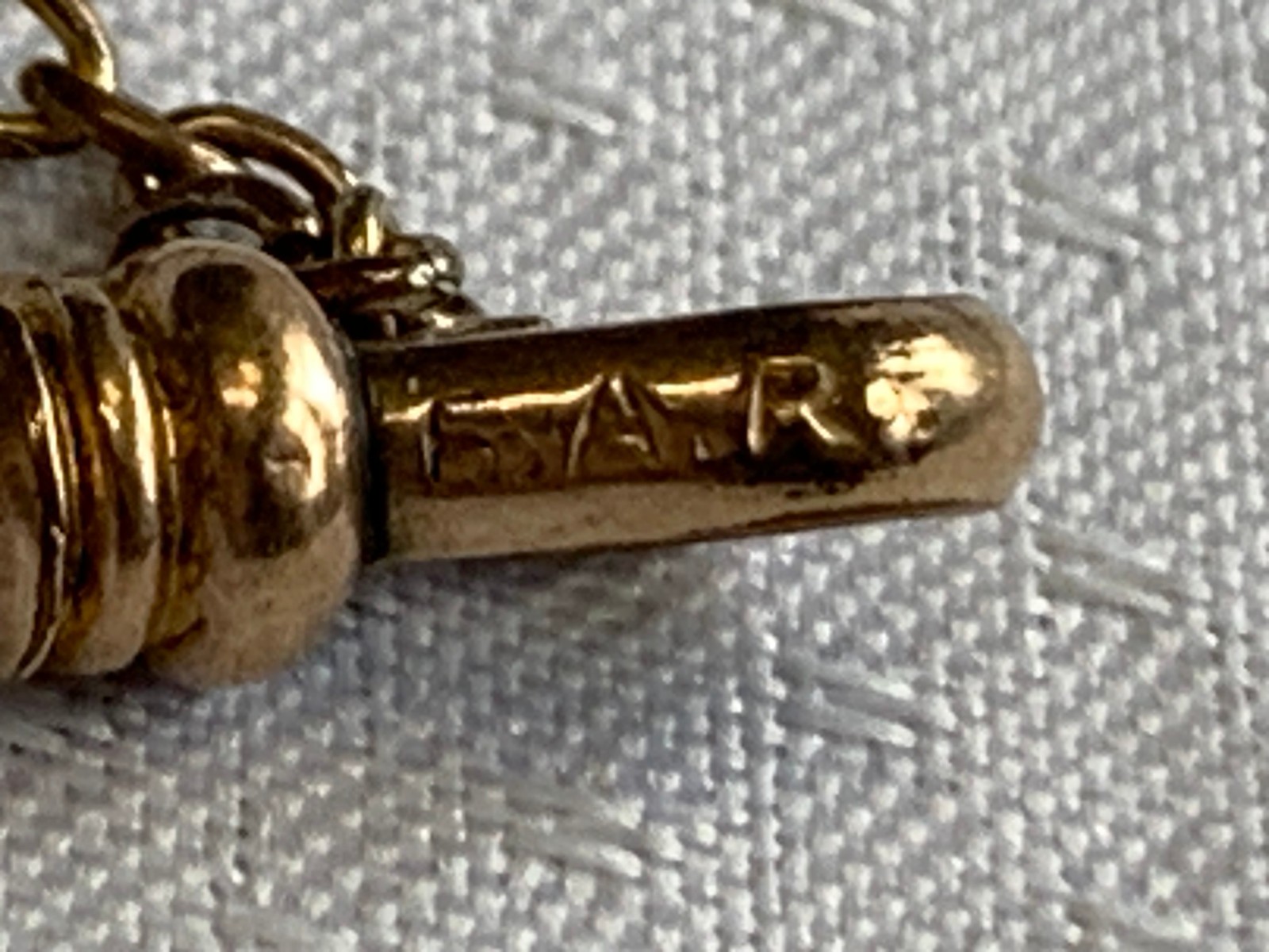 Antique 1/20 12K Gold Filled Pocket Watch Fob Vest Chain 15.5" Long Link Jewelry