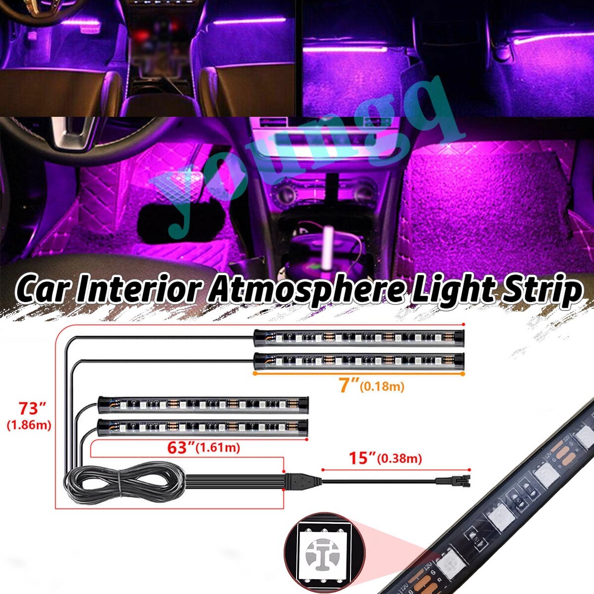 12xRGB LED Rock Light Kit For Off-Road Underglow Foot Wheel Well Light Truck ATV