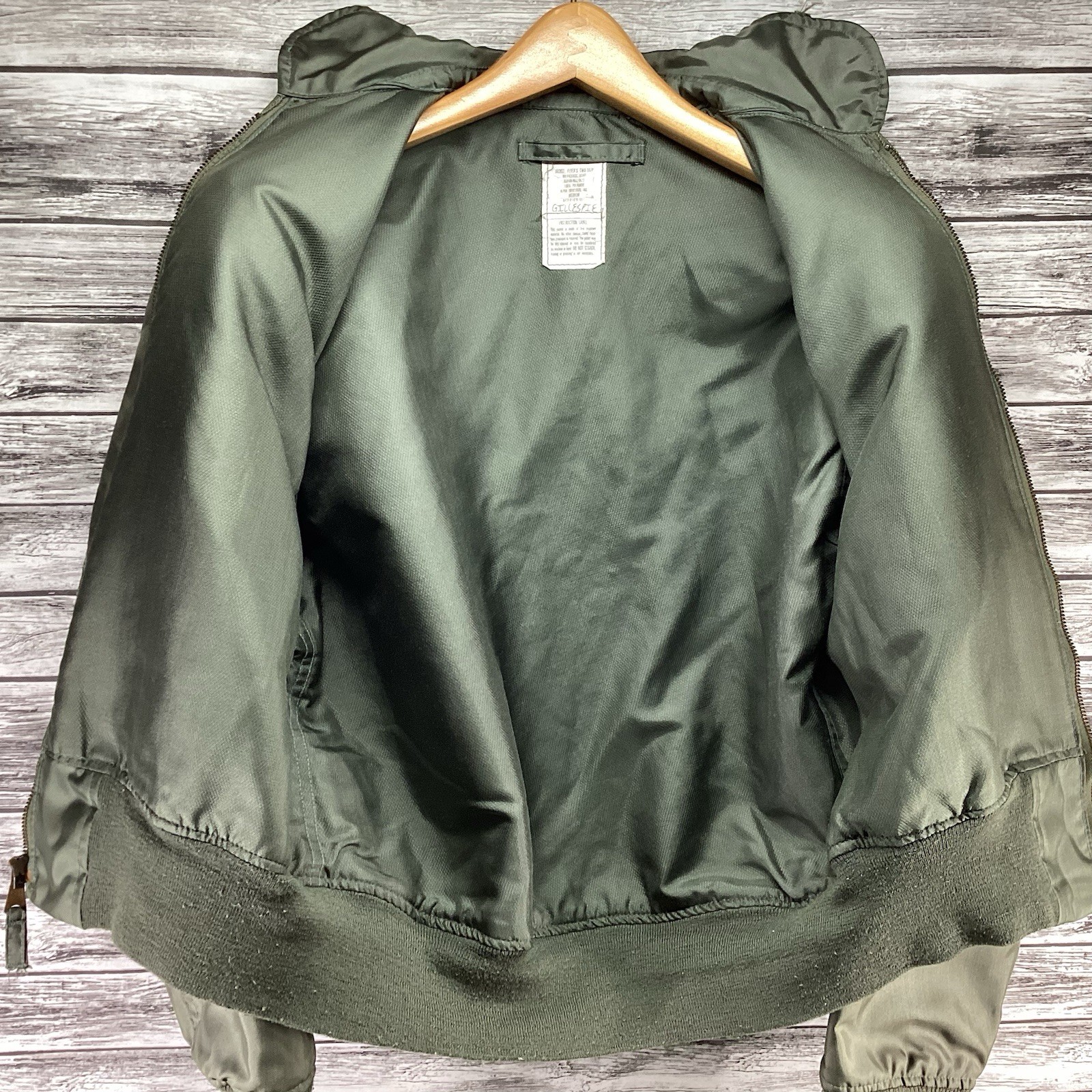 Vintage Flyers CWU-36/P Jacket Mens Medium Green MIL-J-83382C USAF Flight Bomber