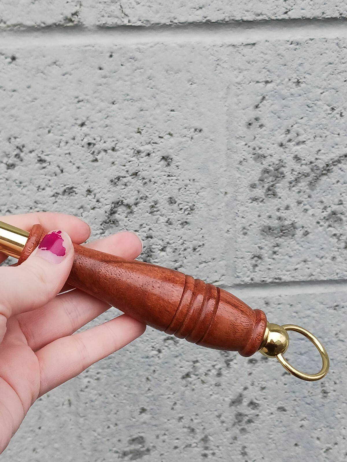 High Polished Brass Wood Handle Holy Water Sprinkler for Catholic Church 10 Inch