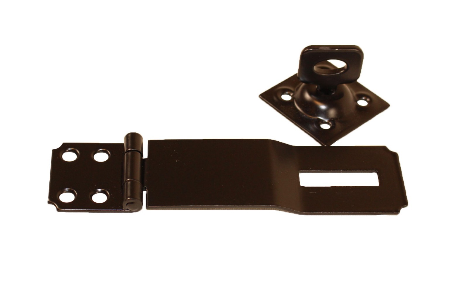 Hasp 4.5" Black Swivel Padlock Hasp Heavy Duty Gates Sheds Doors Barns Cabinets