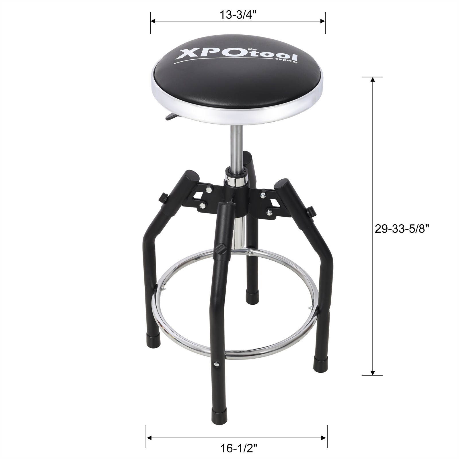 360° Swivel Heavy Duty Adjustable Hydraulic Shop Stool 330lbs Capacity Bar Stool