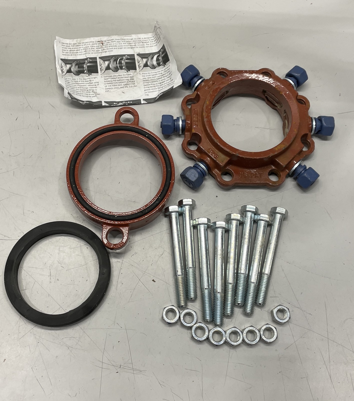 EBAA Iron Megaflange Series 2104 4" Flanged Pipe Connector