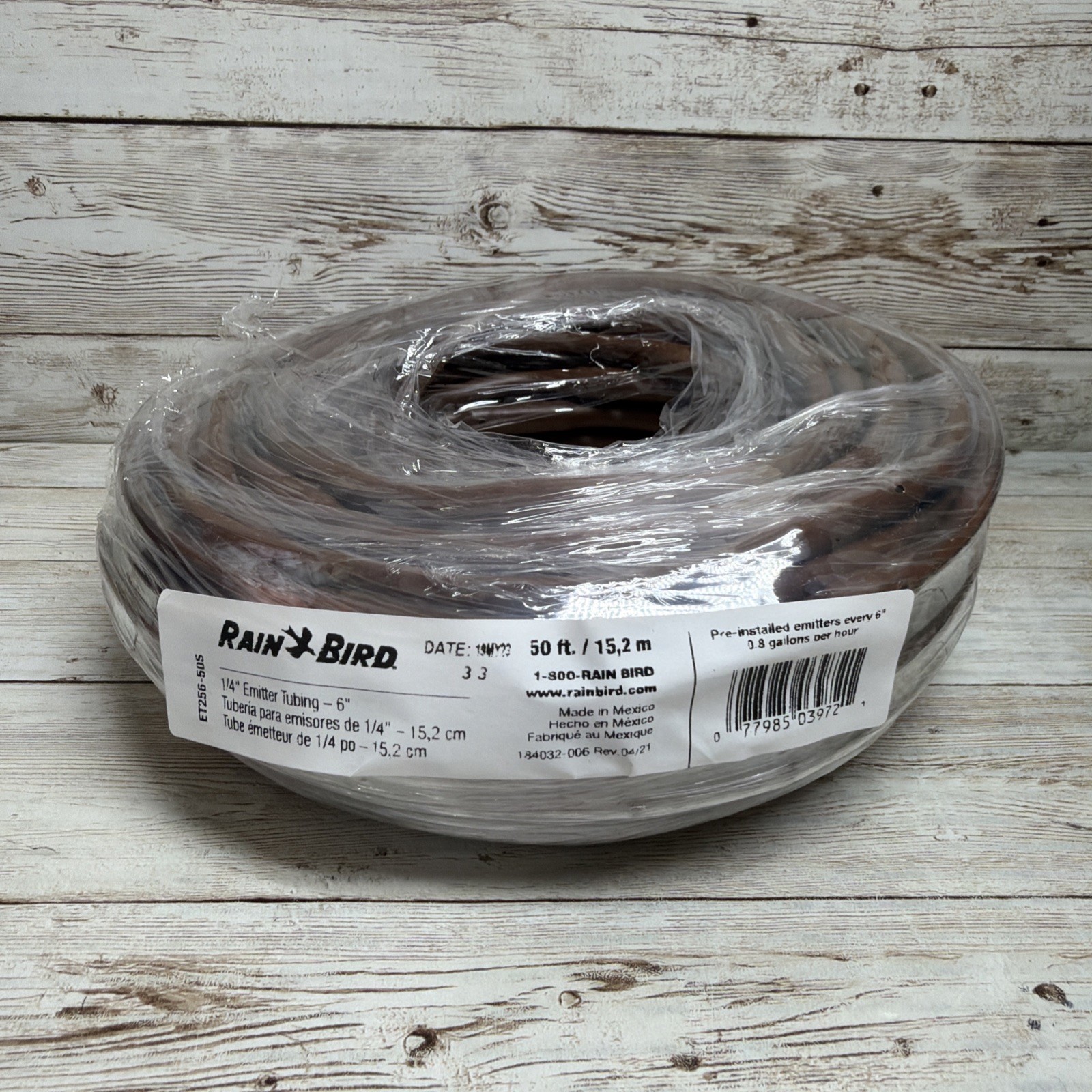 Rain Bird ET256-50SX 1/4" x 50' Drip Emitter Tubing *1 Roll* 6" Spacing 0.8 GPH