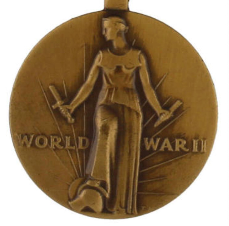 Vintage Set of 2 World War II Bronze Victory Medals