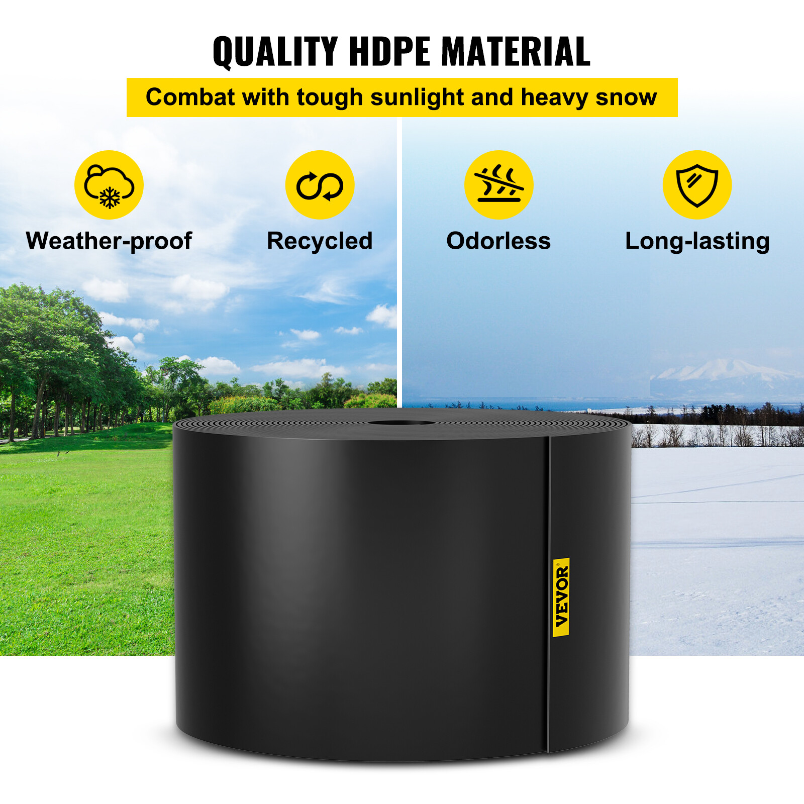 VEVOR Landscape Edging Terrace Board 40 ft x 10 inch Lawn Garden Border No Dig