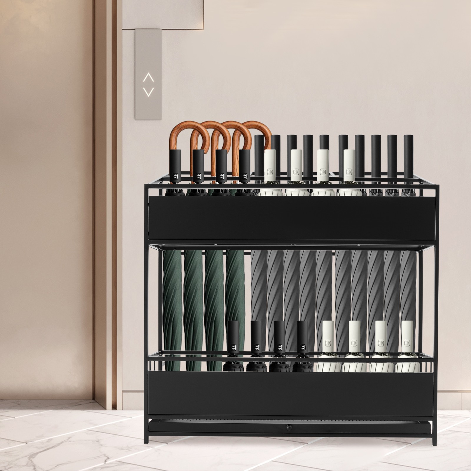 Umbrella Stand Rack, Commercial Metal Umbrella Holder, Entrance Umbrella Holder