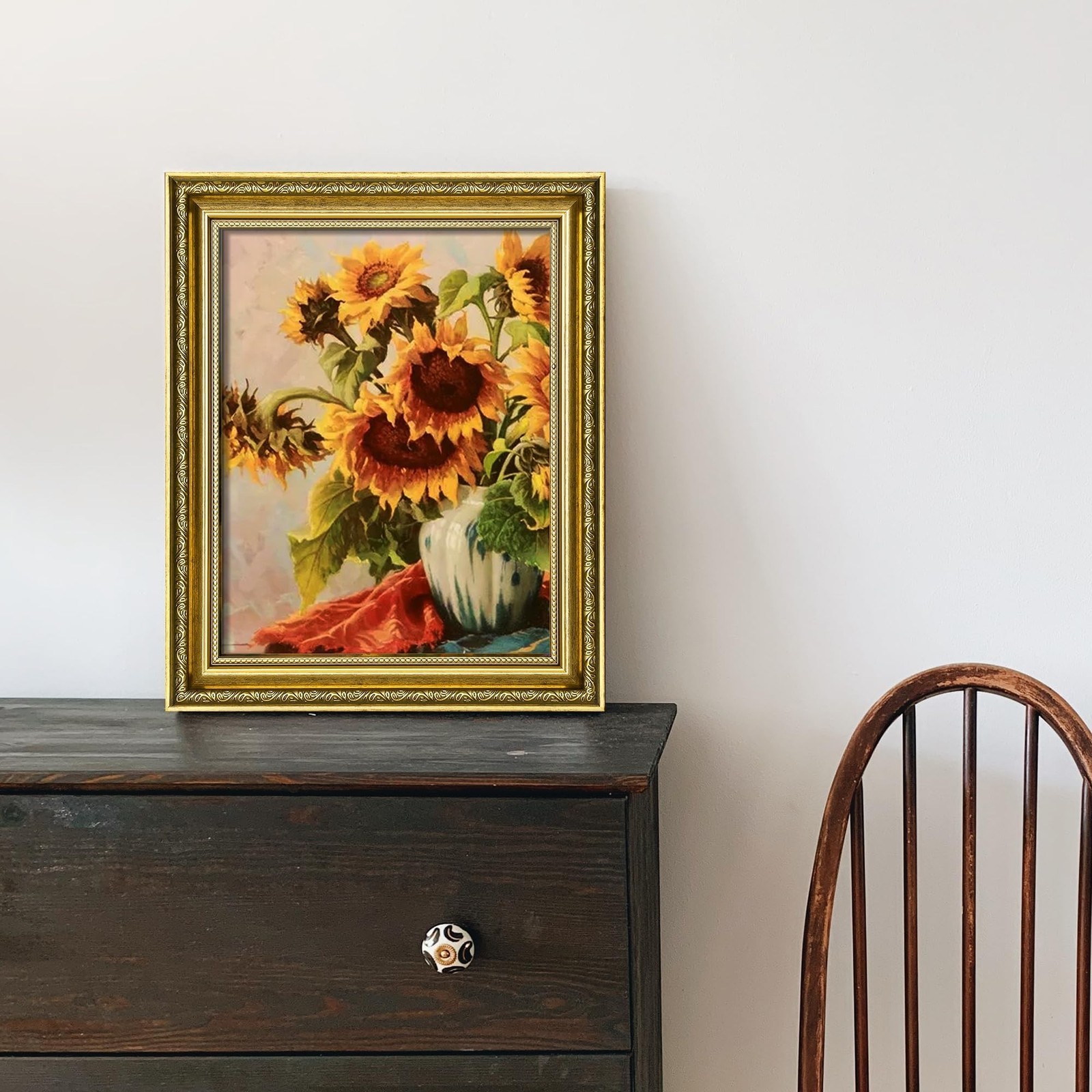 2 Pack 8x10 Picture Frames with Real Glass Ornate Vintage Style Picture Frames