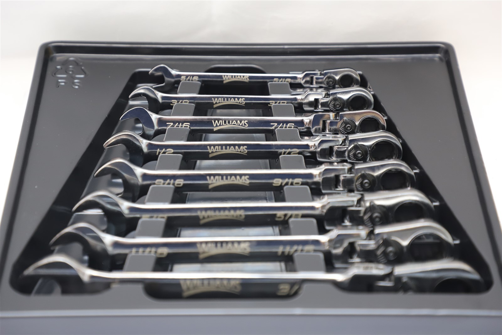 Williams Flex-Head Ratcheting Combo Wrench Set - 8 pcs. - WS-1168RCF