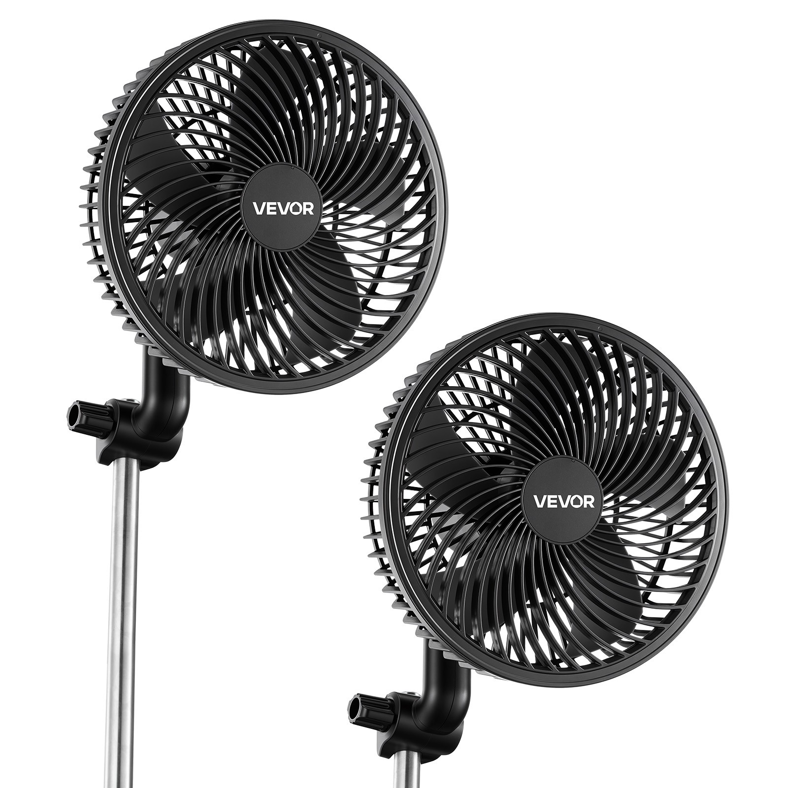 VEVOR Grow Tent Clip-On Plant Fan, Rechargeable USB, 2-Pack