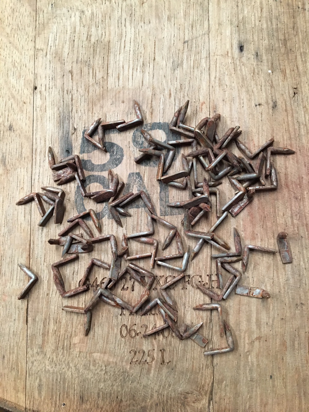 Hoop Nails Galvanized Vintage Look 50 QTY Barrel NAILS Whiskey Wine Wood Band