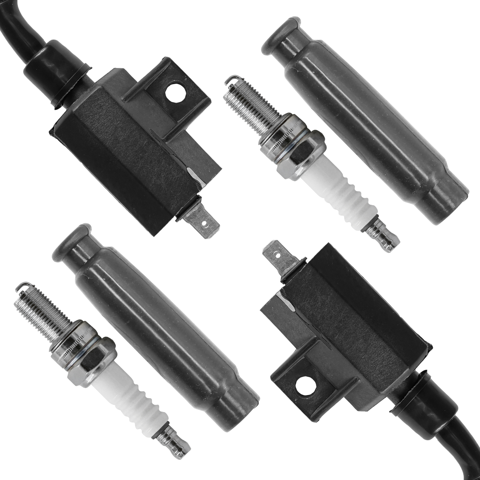 Ignition Coil w/Spark Plug & Cap for Kawasaki Prairie 650 KVF650 700 KVF700 4x4