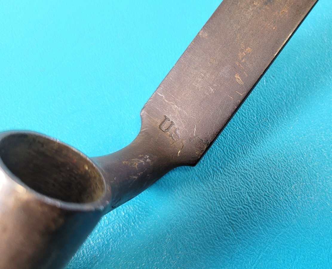 Antique US Musket Model 1816 Socket Bayonet "V : 9" Stamped TR890