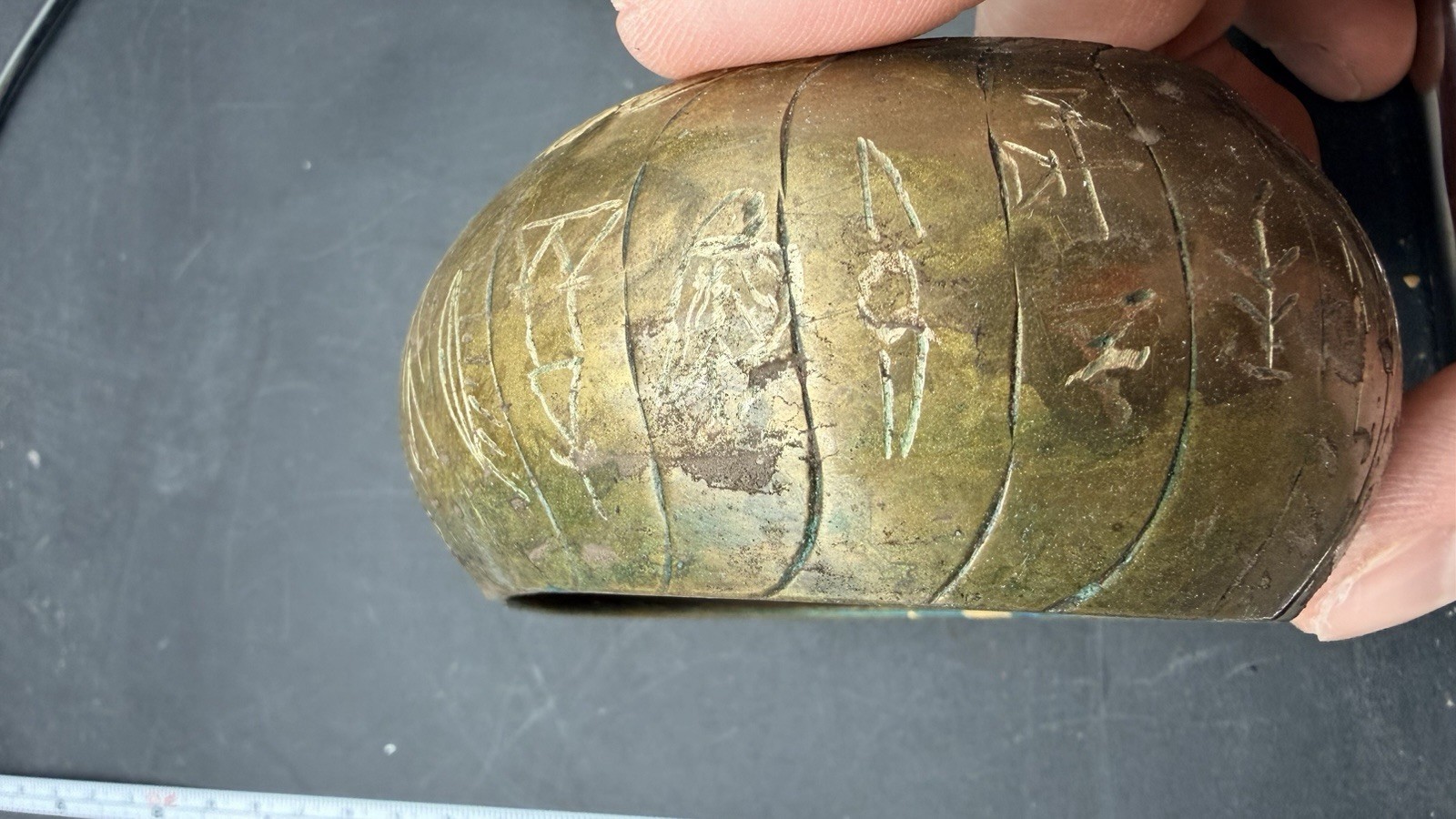 Glowing Bronze Bracer With Detailed Links From Tula Hidalgo Ojuelos