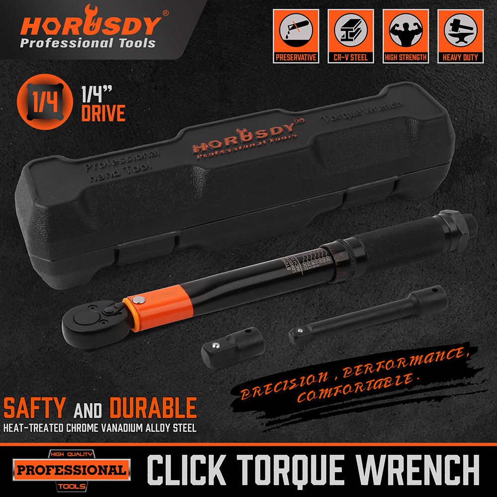 1/4" Torque Wrench Snap Socket Professional Drive Click Ratcheting Father's Day