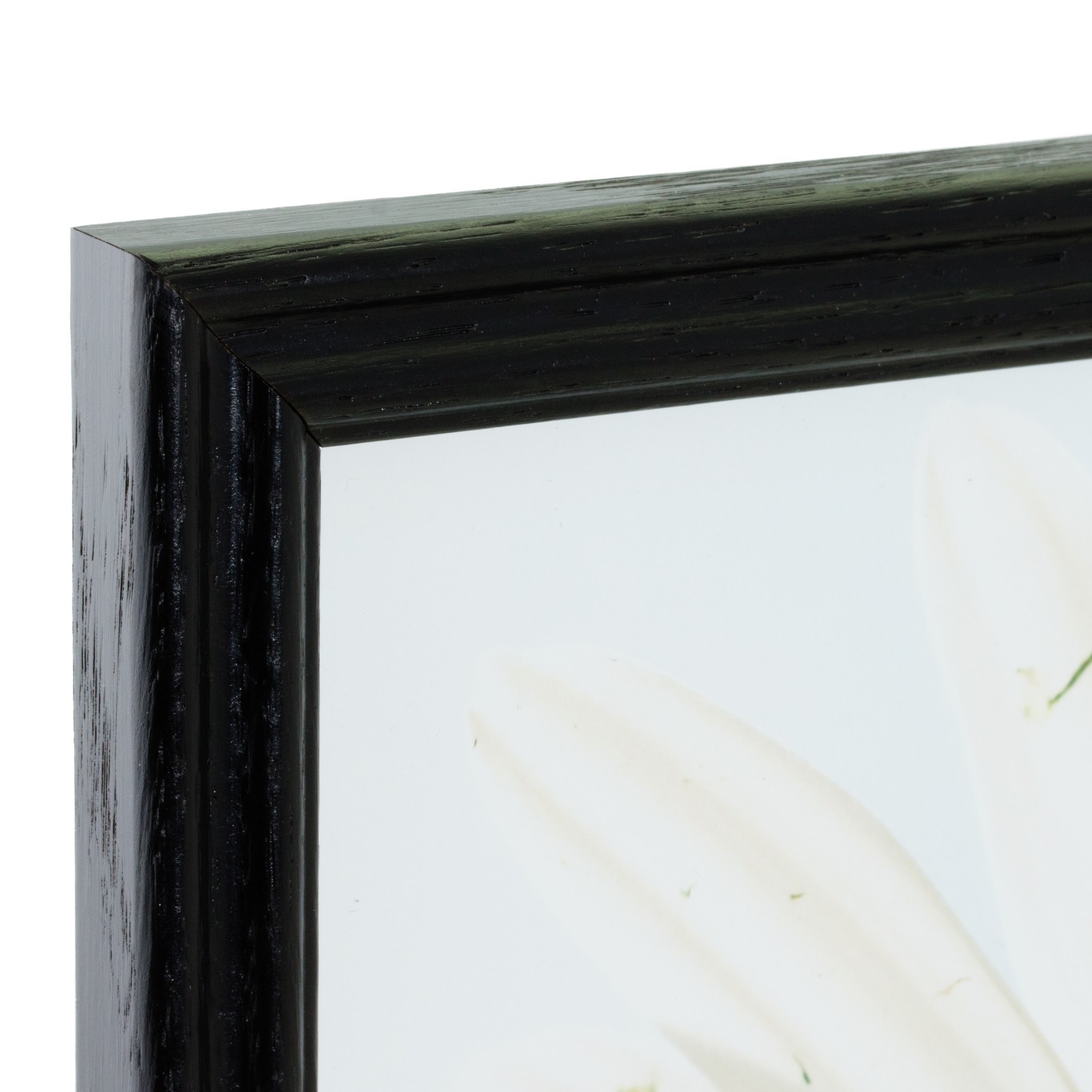 .75" Traditional Gloss Black Wood Picture Frames & Poster Frames, Common Sizes
