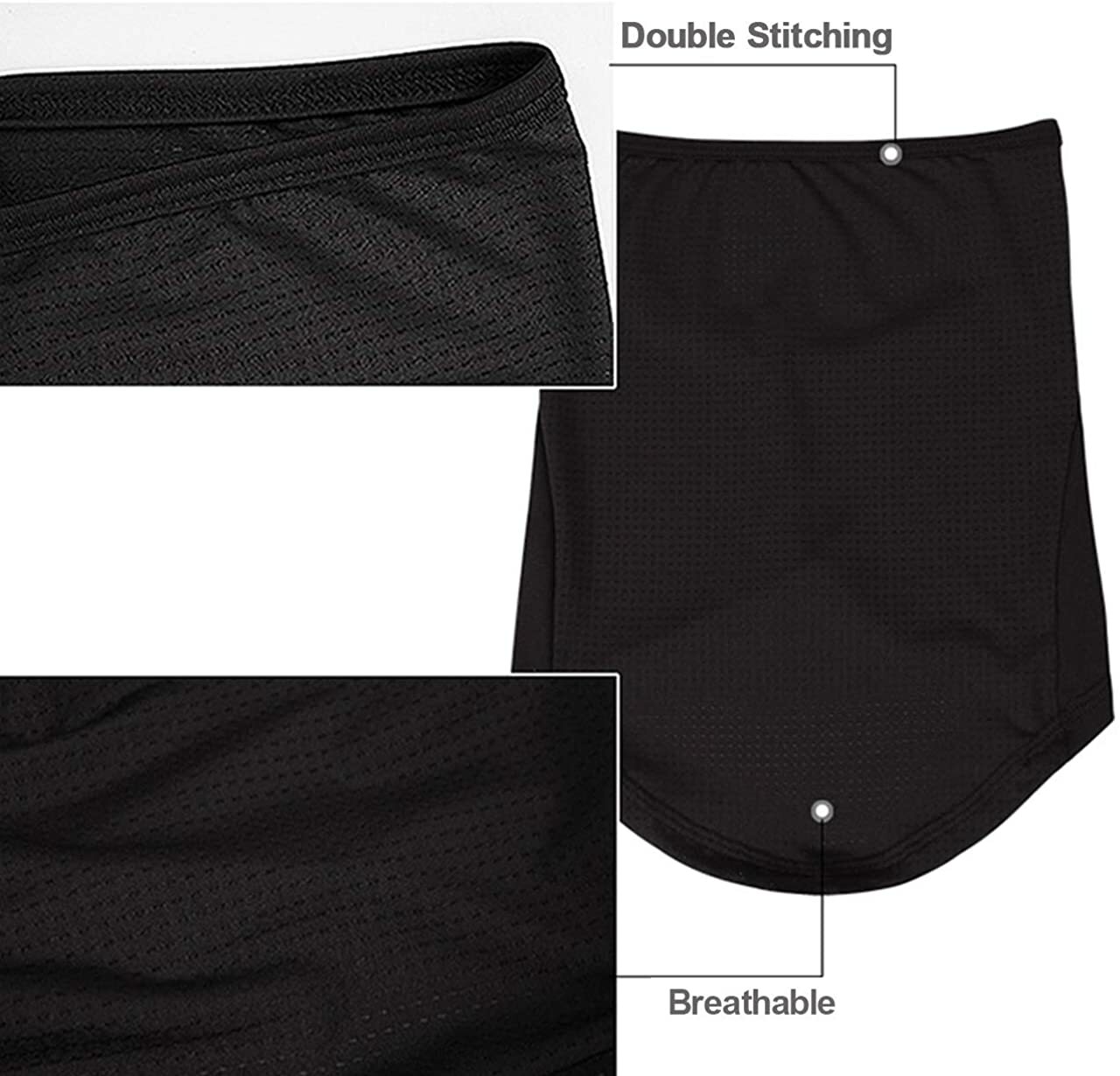 Balaclava Neck Gaiter with Ear Loops Scarf Bandana UV Sun Protection Face Mask