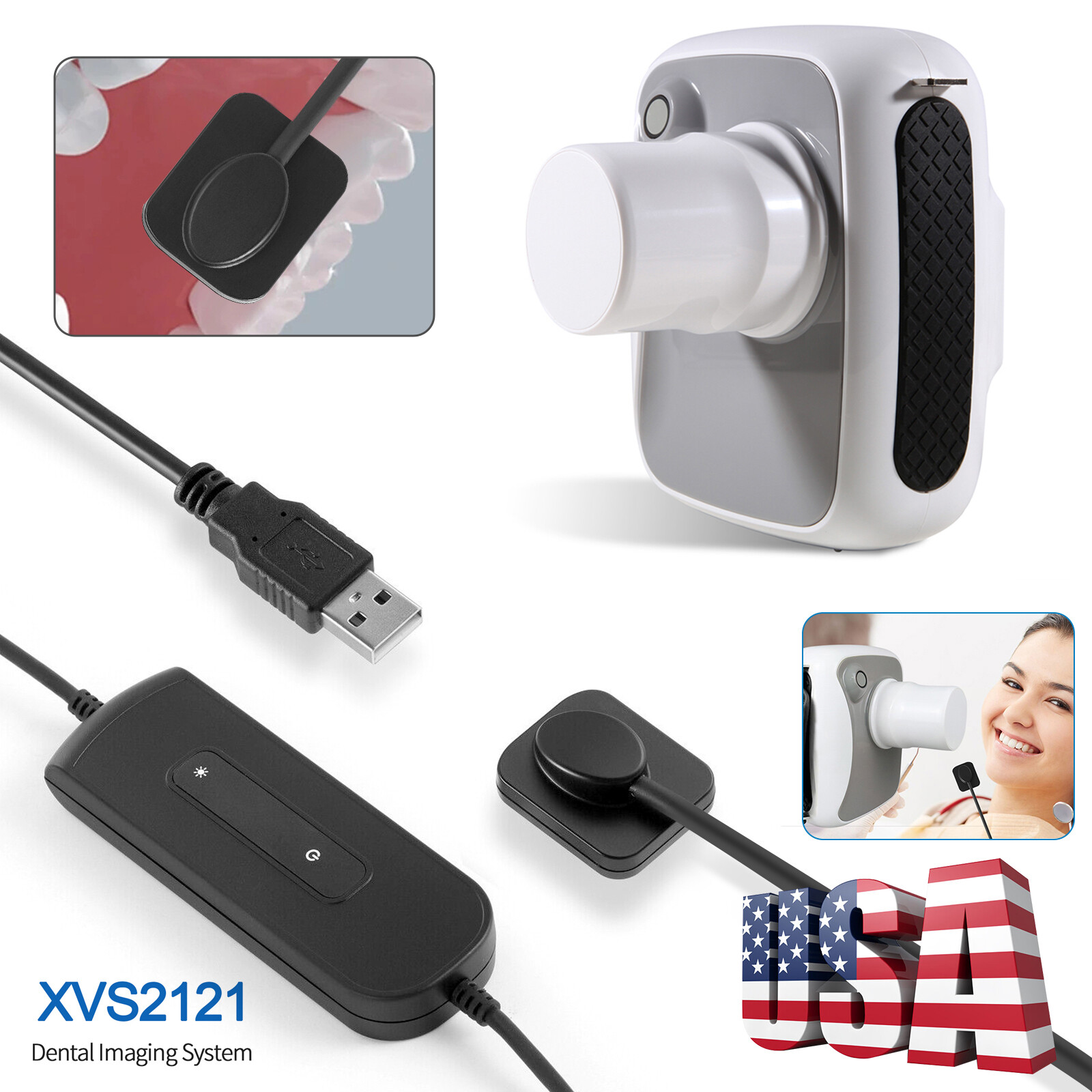 Dental Digital X-Ray Machine Xray Unit + Imaging System RVG X-Ray Sensor Size 1