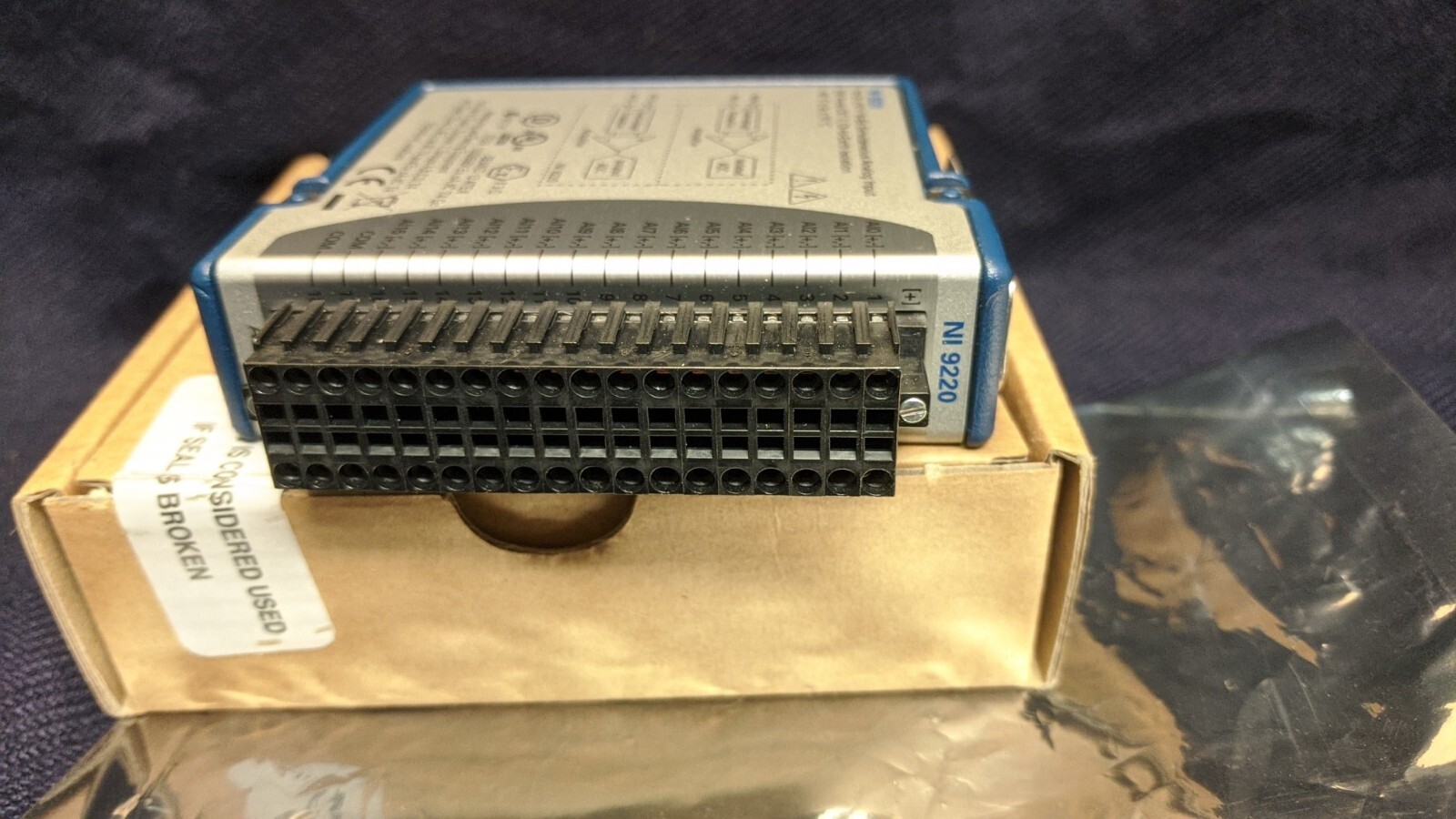 NI 9220 16 AI ±10 V 16 Bit 100 kS/s analog input module CompactDAQ Spring Termin