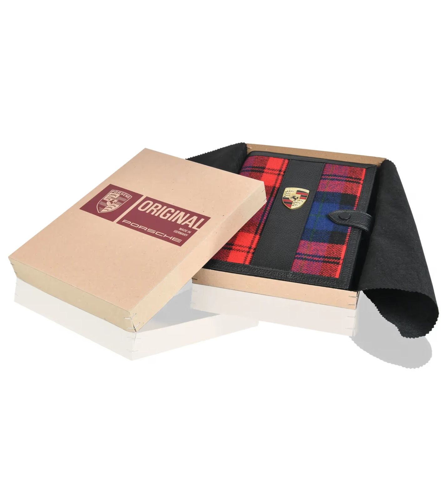 Genuine Porsche Document Wallet Tartan Fabric PCG48091100 NEW