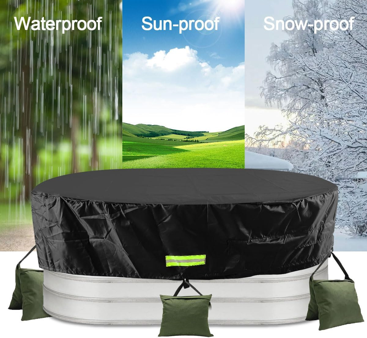 8Ft Stock Tank Horse Trough Cover Water Trough Cold Plunge Insulated Cover for