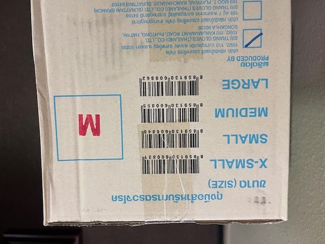 NITRILE GLOVES 4 Mil Case of blue nitrile gloves 1000 pcs Non Medical MEDIUM